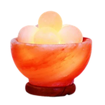 Fire Bowl Salt Lamp, Round Shape with Bowls