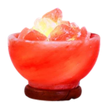 Fire Bowl Salt Lamp, Round Shape with Chunks