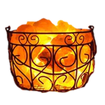 Iron Basket Antique Salt Lamp