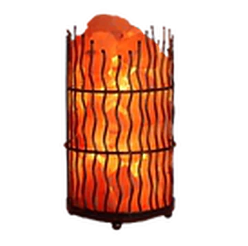 Iron Basket Grill Shape Salt Lamp