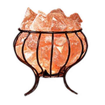 Iron Basket Round Shape Salt Lamp