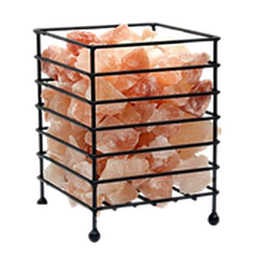 Iron Basket Square Iron Salt Lamp