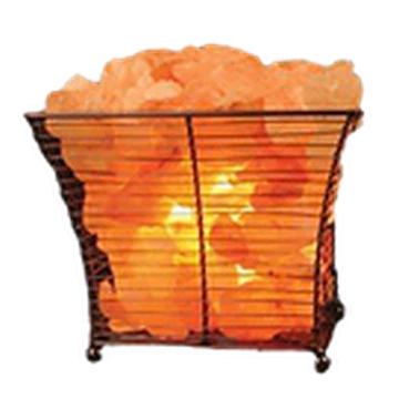 Iron Basket Square Wire Salt Lamp
