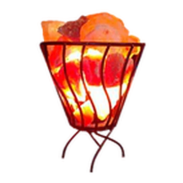Iron Basket Vase Shape Salt Lamp