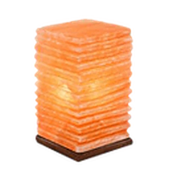 Lined Rectangular Shape Salt Lamp