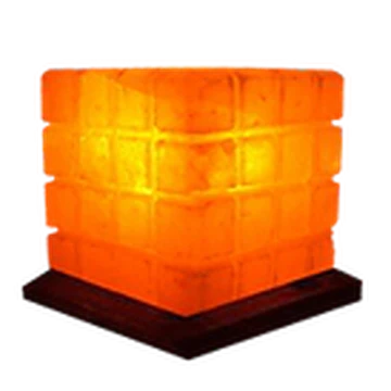 Lined Square Shape Salt Lamp