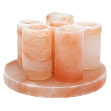 Tequila Shot Glasses with Round Plate