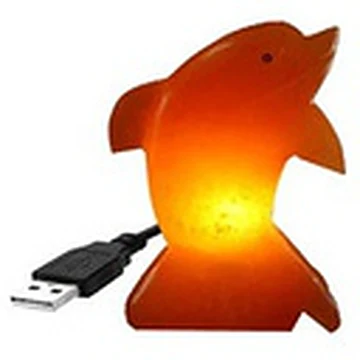 USB Mini Salt Lamp, Dolphin Shape